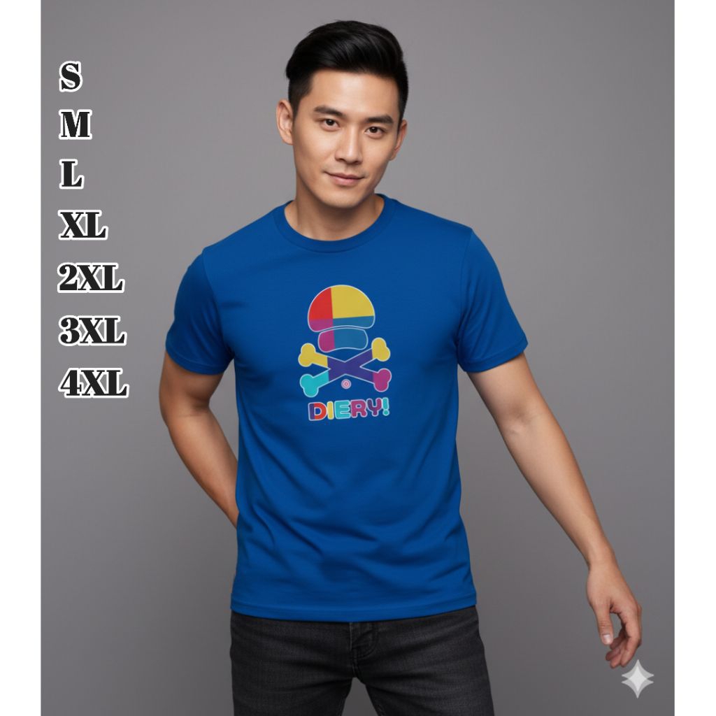 COD Kaos Diery Premium Kaos Dewasa Pria & Wanita Polysoft Ukuran S M L XL 2XL 3XL 4XL