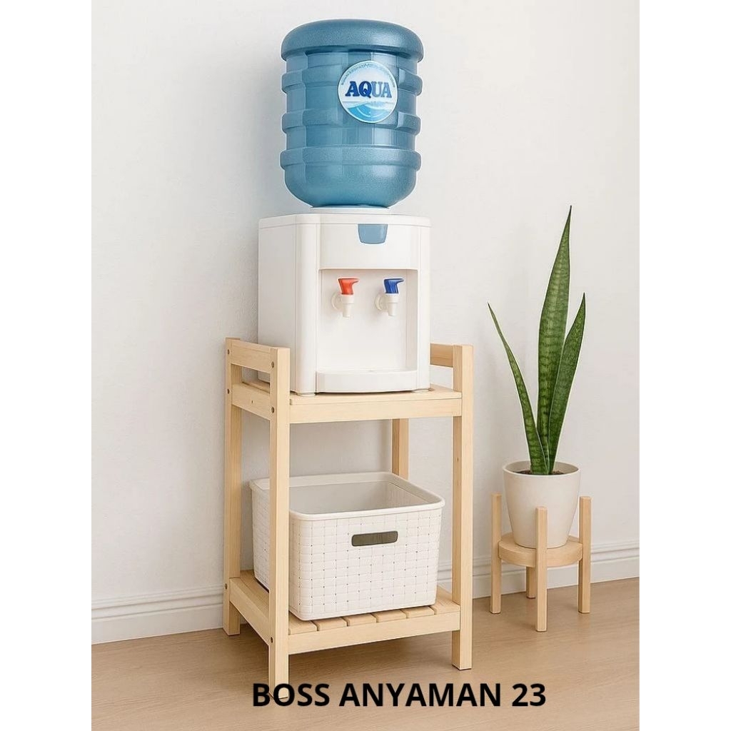 Rak Panci Mejikom RD 2 Susun Rak Baskom Rak Dispenser Galon Rak Kompor Rak Bumbu Dapur Rak Kayu Serb