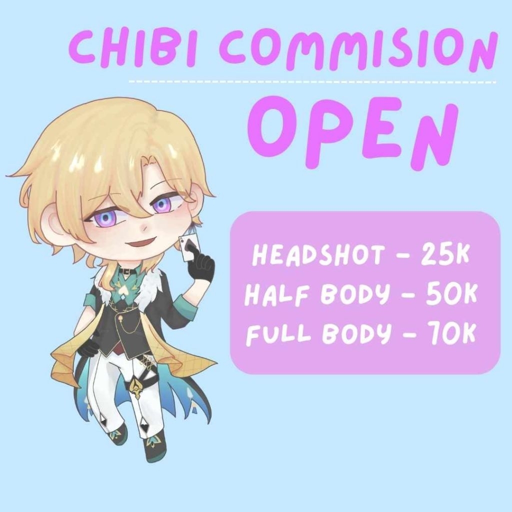 Open | Chibi commision / Jasa gambar chibi / Ilustrasi digital