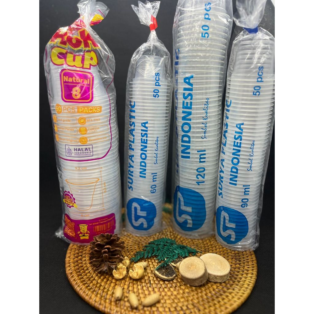 Cup Plastik Agar-Agar Free 60ml 90ml 120ml 8oz