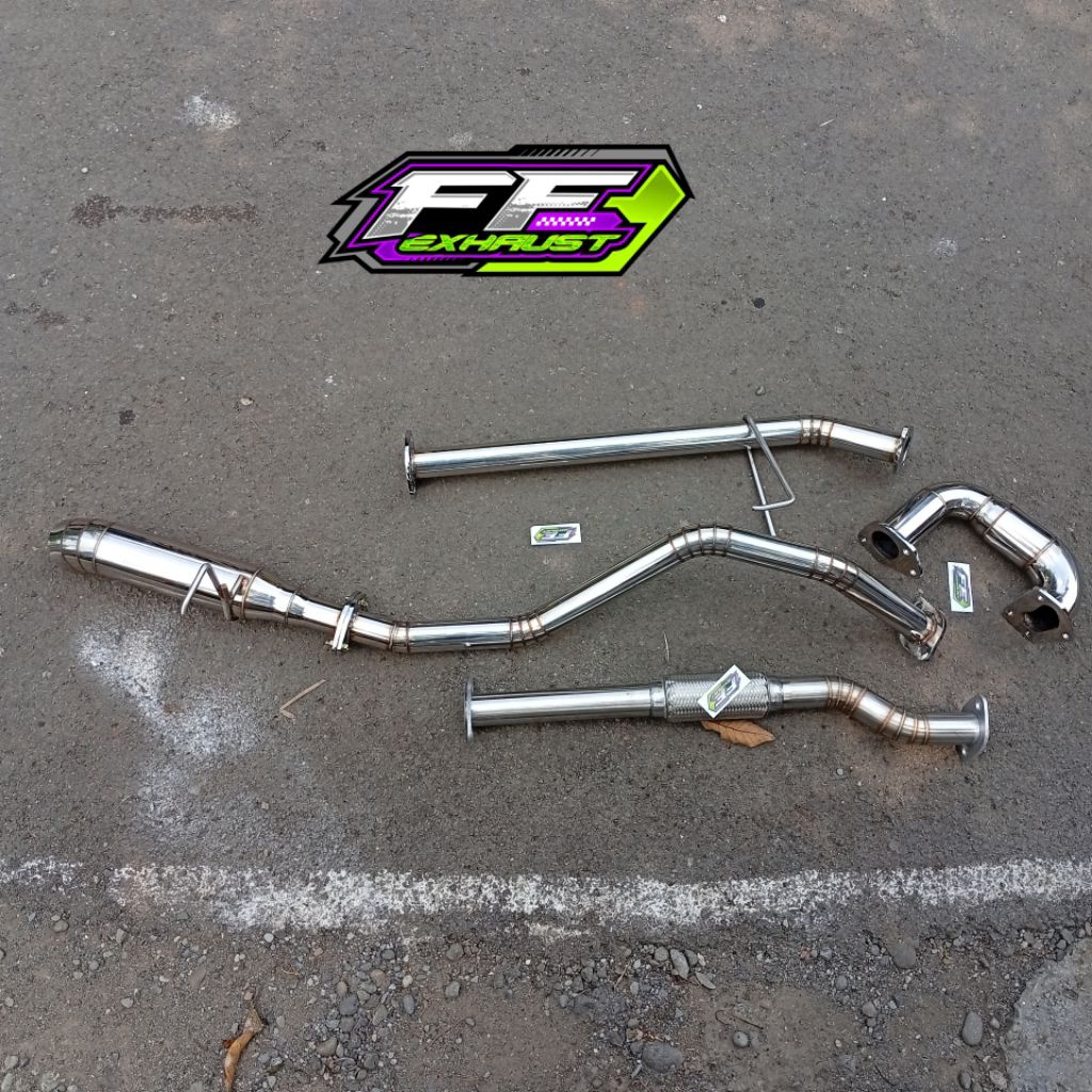 Knalpot Isuzu Traga Buang belakang fullsystem euro 2 euro 4 full stenlis