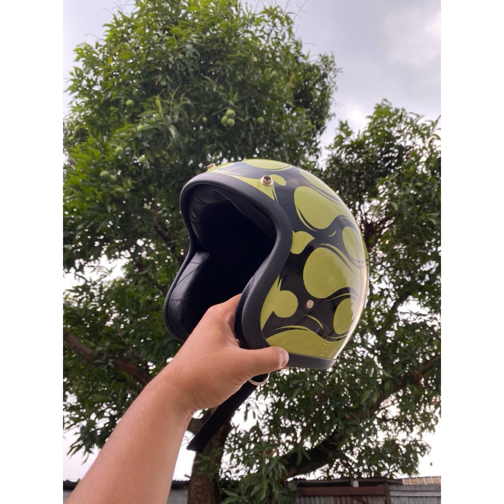 Helm Bogo custom flame