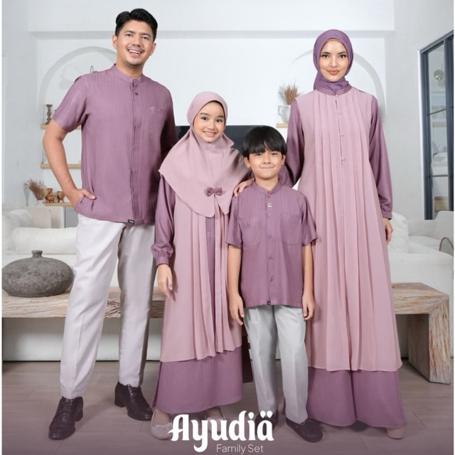 NIBRAS RAYYA SERIES 2026 AYUDIA TARO Sarimbit Lebaran Keluarga 2026 Gamis Ayudia Family Set Raya