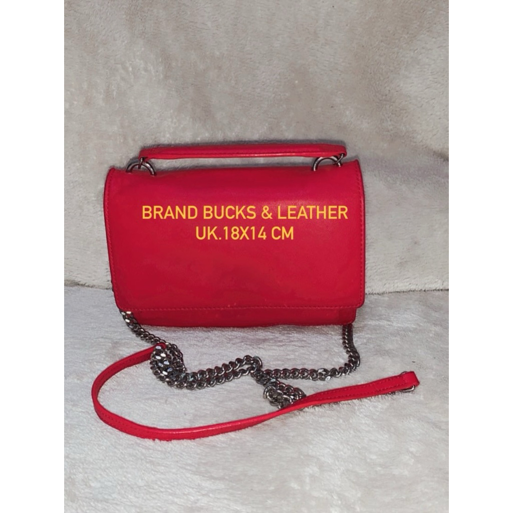 Brand Bucks & Leather Preloved Tas Sling mini Kulit Wanita