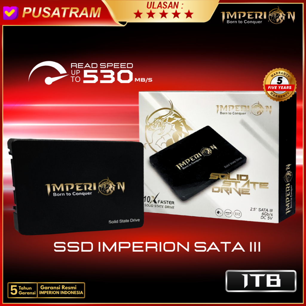 SSD IMPERION 1TB SATA III 2.5" 6GB/S GARANSI RESMI - SSD 1TB