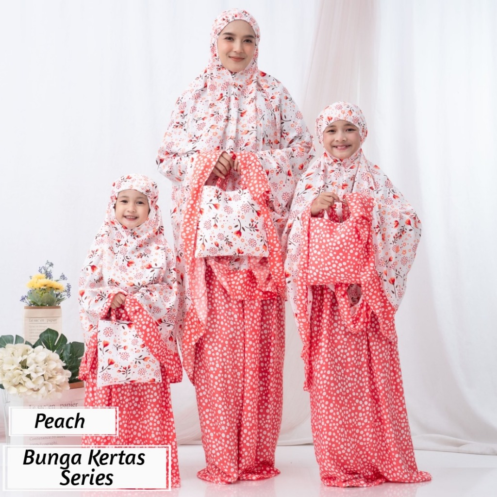 Mukenah Couple Ibu dan Anak I Mukenah Bali Bahan Rayon Adem I Mukena Anak Balita Batita 1-2 Tahun I 