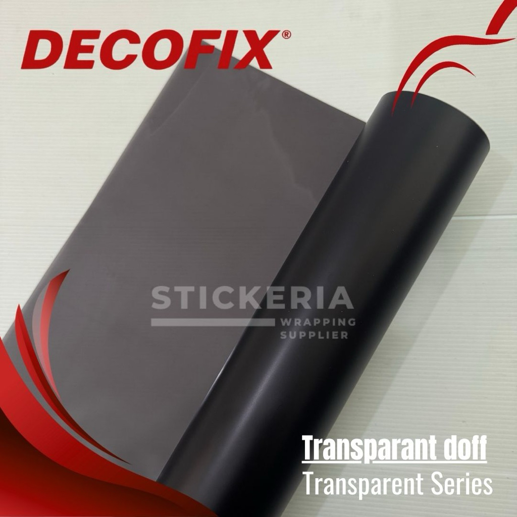 [ PER METER ] Skotlet Hitam Doff Transparan Sticker Doff Dop
