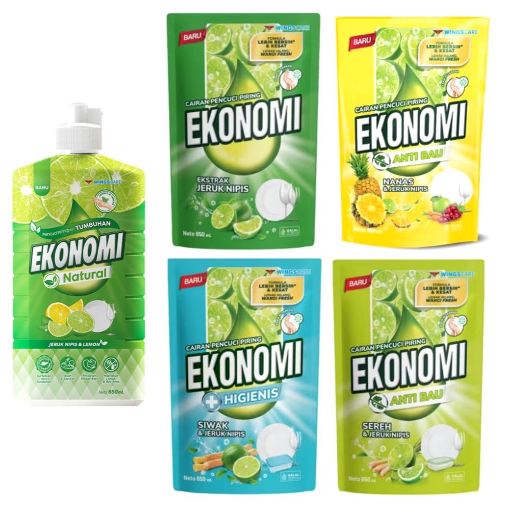 Ekonomi Liquid sabun cuci piring Jeruk Nipis Siwak sereh Nanas Refill botol