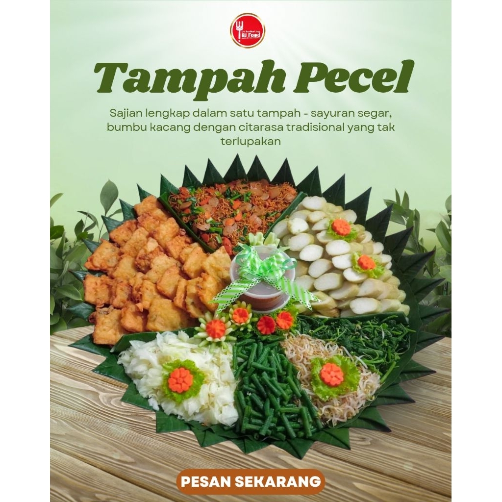 Tampah Pecel Sayuran /Jual Paket Pecel Sayuran /10 porsi