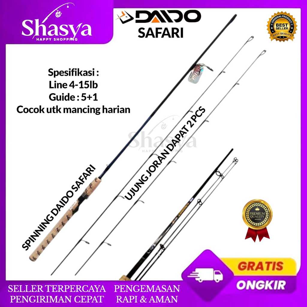 Joran Daido Safari Ujung Joran Dapat 2 Pcs 160Cm