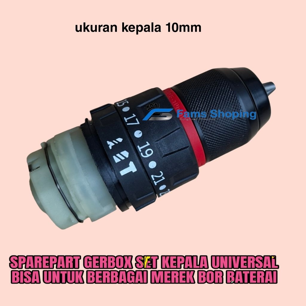 3in1 chuk metal gearbox + chuck bor baterai brushless 16,8v 18v 48v 88v apr dagmara mkool mlhy dll