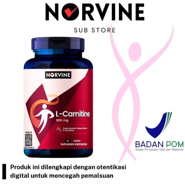 BPOM Norvine L-Carnitine 500 mg 60 Kapsul