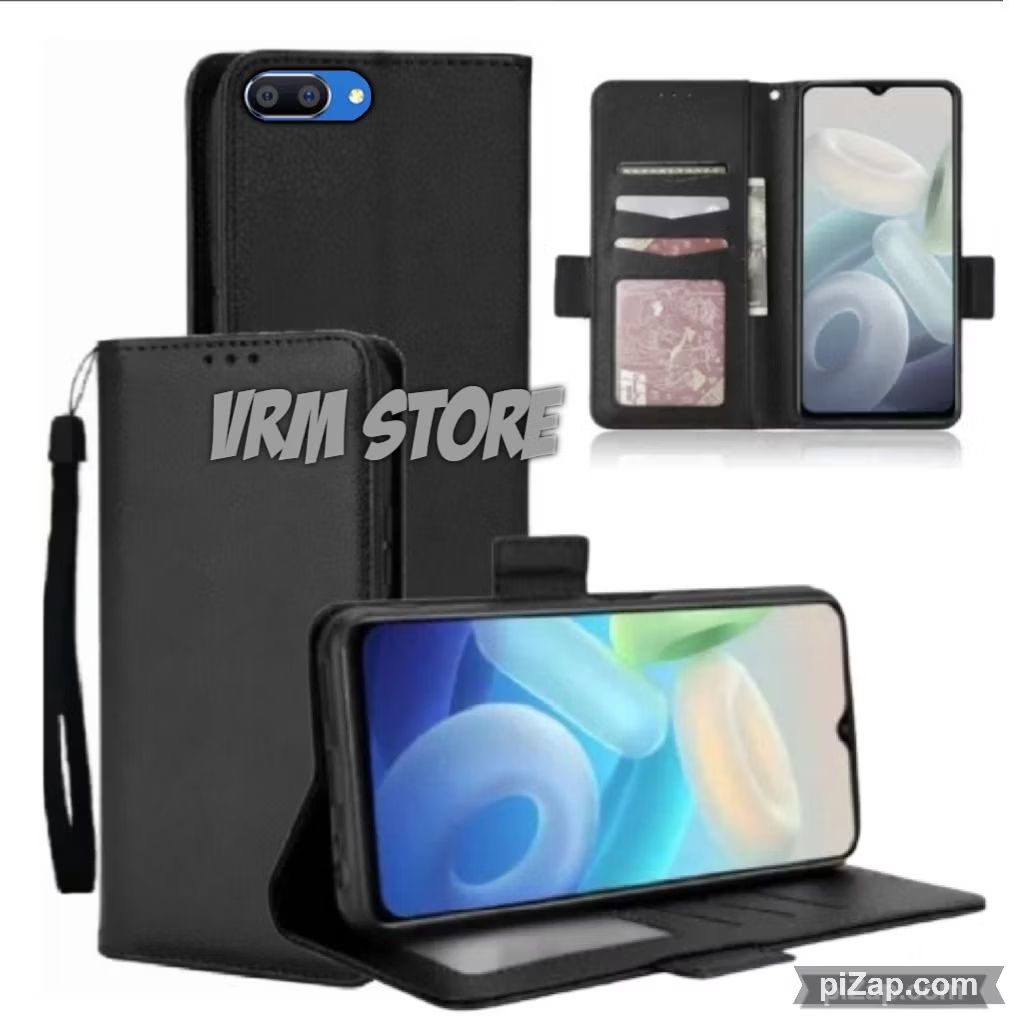 Case Dompet Hp Realme C2 - Oppo A1k Case Dompet Casing Hp Flip Kulit Case Wallet Leather Cover