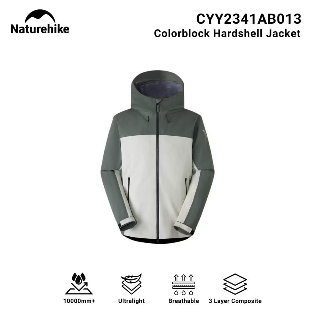 JAKET NATUREHIKE CYY2341AB013 COLOBLOCK WATERPROOF JACKET SOFTSHELL CAMPING GLAMPING HIKING PIKNIK B