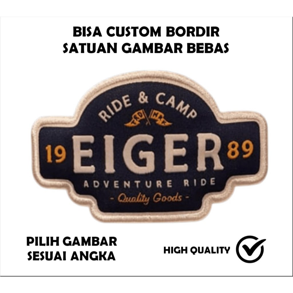 Emblem Patch Bordir Logo EIGER - IBP