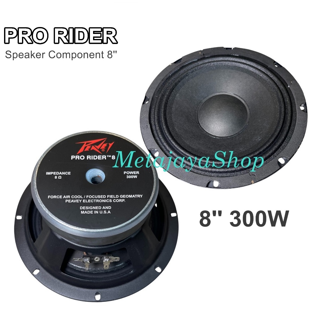 Speaker Komponen 8" Pro Rider Peavey Woofer 8 Inch Max 300 Watt