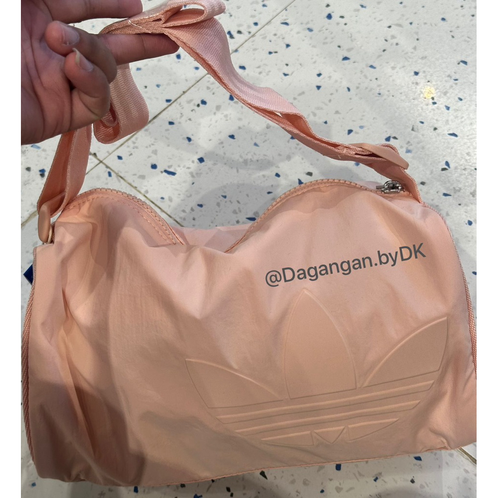 Tas Adidas Mini Duffle Bag 3D Logo Original 100% Soft Pink