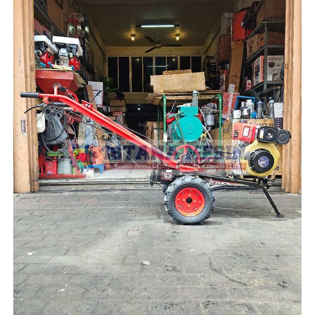 MESIN BAJAK SAWAH TRAKTOR TANGAN QUICK CAPUNG METAL COMPLETE MESIN DIESEL
