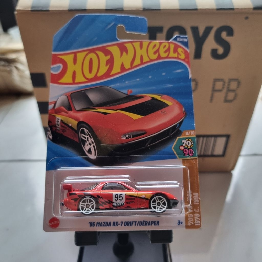 Hot Wheels '95 Mazda RX7 Drift - Merah