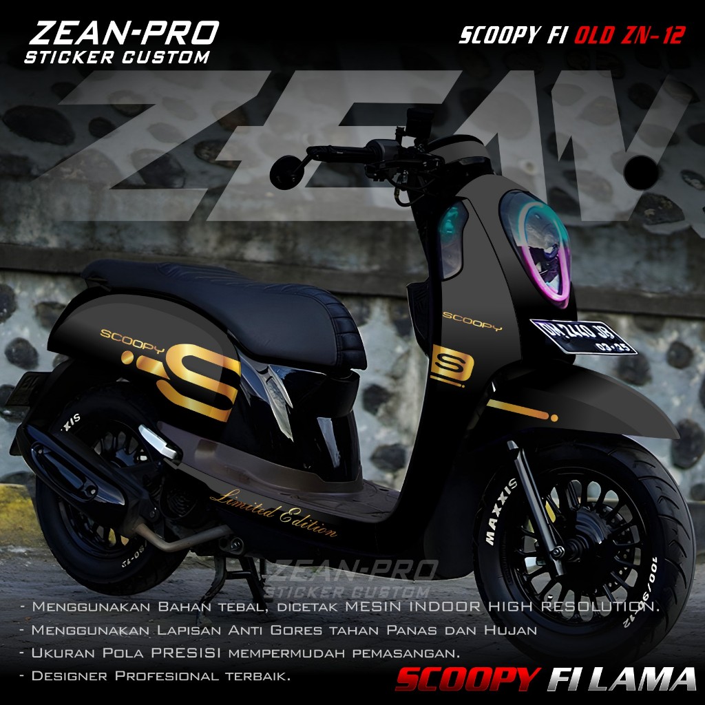 (PROMO COD) TERBARU Decal Sticker Honda Scoopy Fi Lama Full body - Stiker Skotlet Variasi Modifikasi