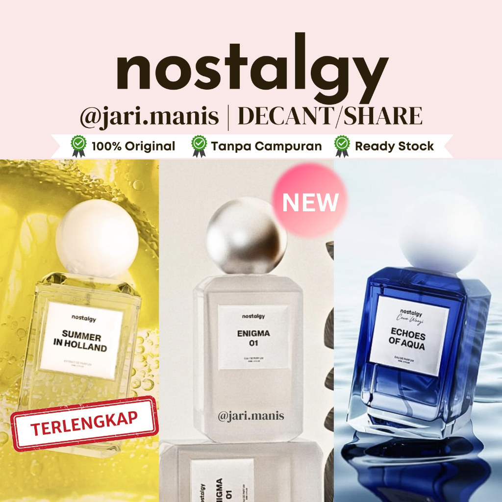 decant share Nostalgy Enigma 01 Echoes of aqua midnight fleur glace rose tester parfum