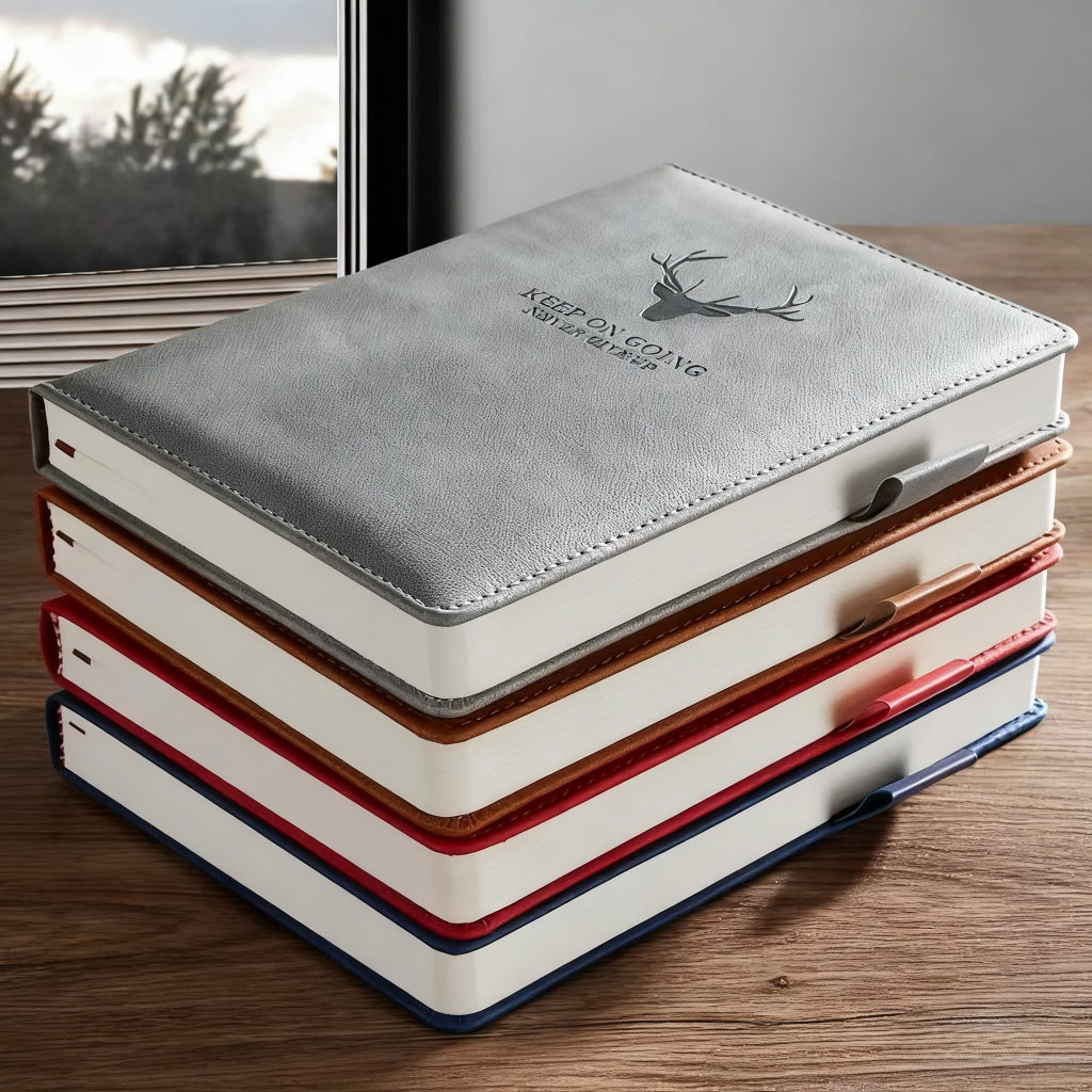 Buku Notebook Kulit A5 - Planner Harian, Buku Agenda Rapat, Jurnal Pribadi, dengan Cover Kulit