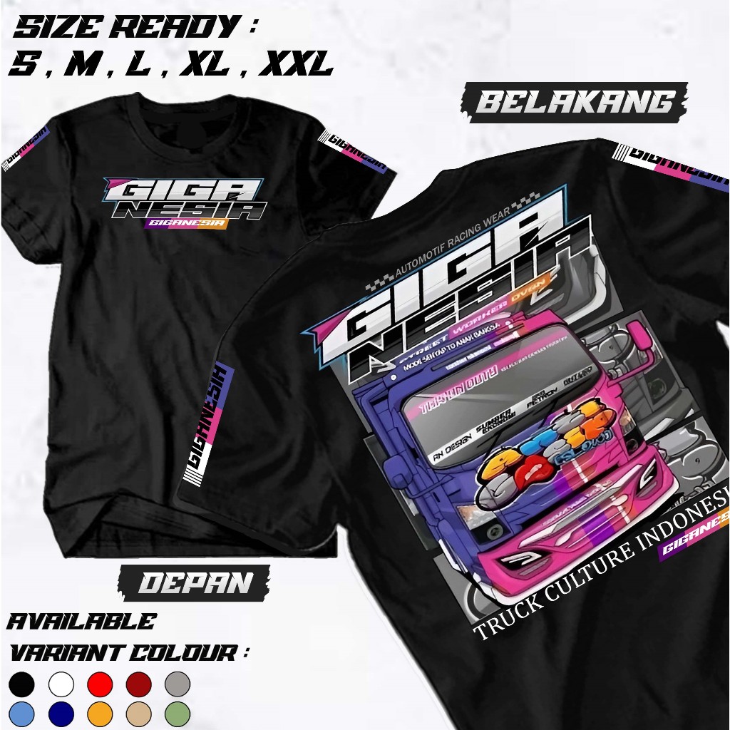 Kaos GIGANESIA RFR026 KAOS ANTI GOSIP KAOS TRUK MANIA KAOS DRIVER MUDA KAOS TRUK DEWASA - Kaos Distr