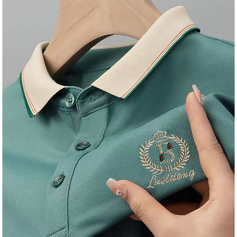 Rahasia Kaos Polo Pria Kerah Kaos Kerah Pria Knit Shirt Lengan Pendek V Neck Polo Shirt  kancing