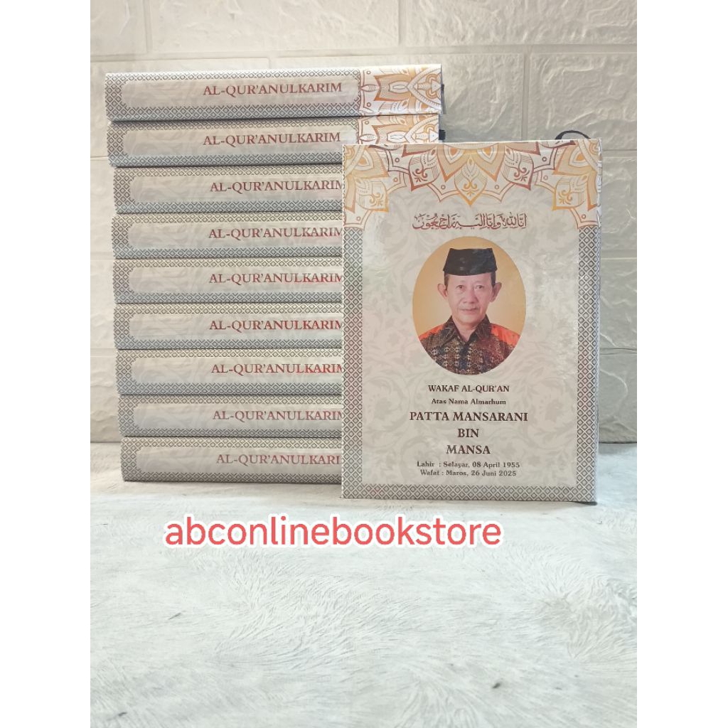 WAKAF CUSTOM AL QURAN ATAS NAMA ALMARHUM DAN ALMARHUMAH ISI TERJEMAH UK A5
