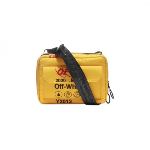OFF WHITE INDUSTRIAL TRAVEL CROSSBODY BAG YELLOW