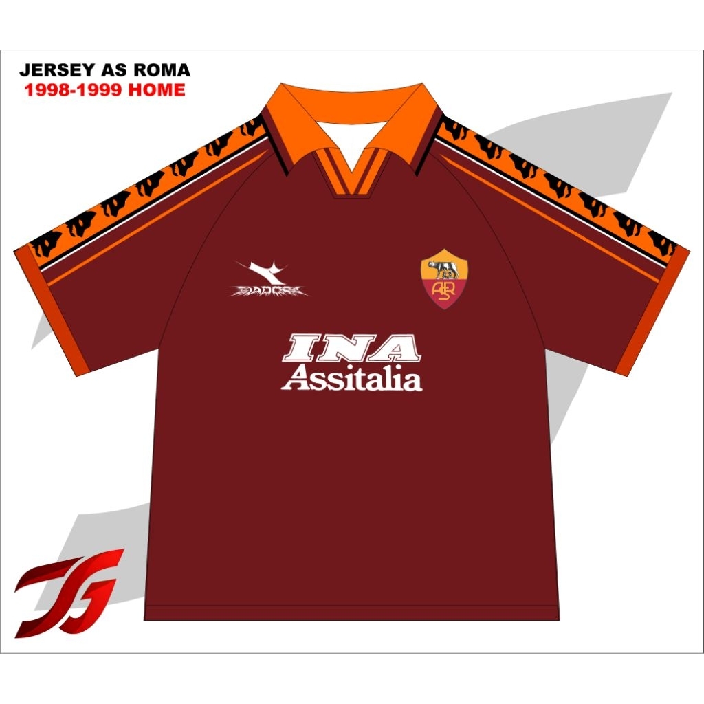 JERSEY AS ROMA RETRO
