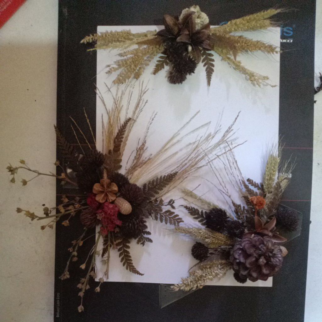 Rangkaian bunga kering rustic/mahar/hantaran/dekorasi lainnya