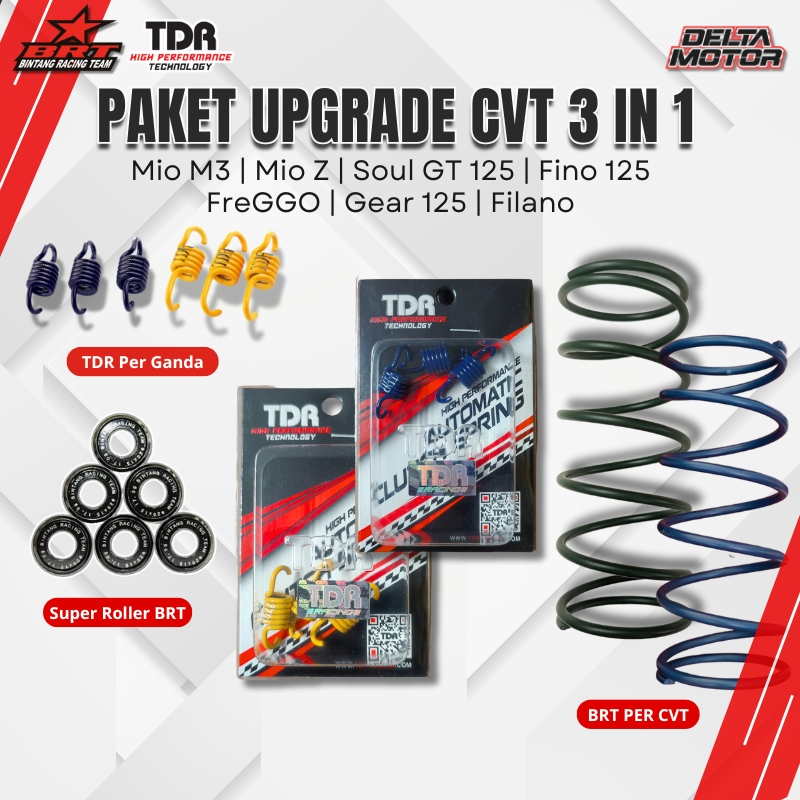 PAKET UPGRADE KIRIAN CVT BRT MIO M3 SOUL GT 125 MIO Z FINO 125 FREEGO