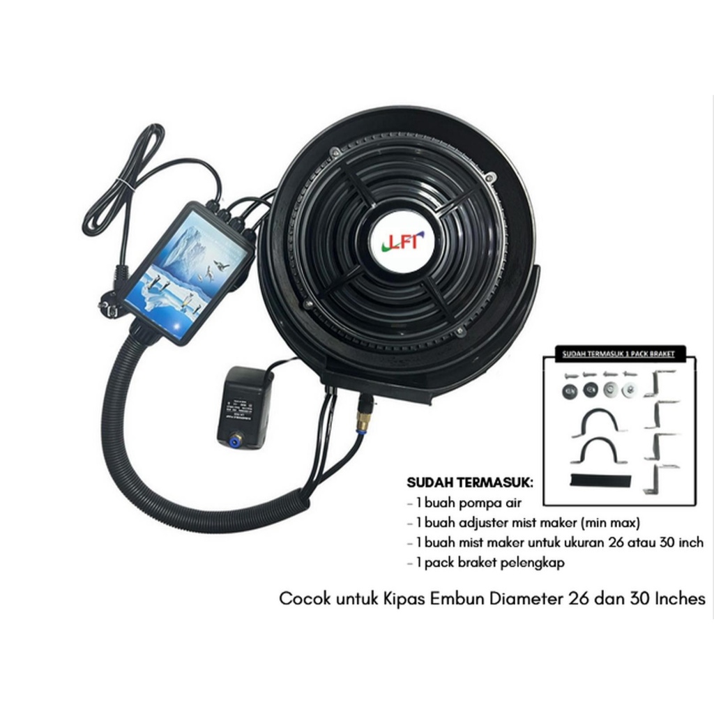 Sparepart Kipas Angin Embun Air 26 Inches - 40 L (pompa & mist maker)