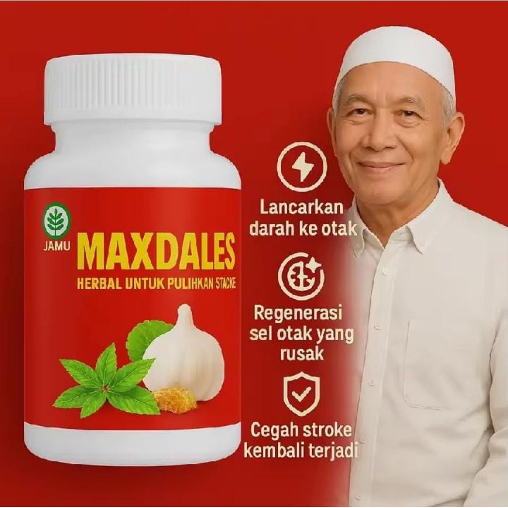 MAXDALES Original / asli maxdales Obat Herbal Alami Stroke Ringan Berat Kolesterol Darah Tinggi Pali