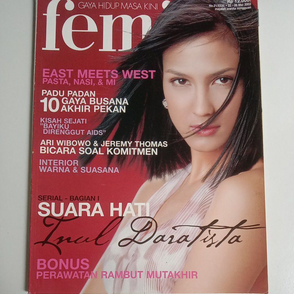 Majalah Femina Tahun 2003 Cover Dina Olivia Yasin