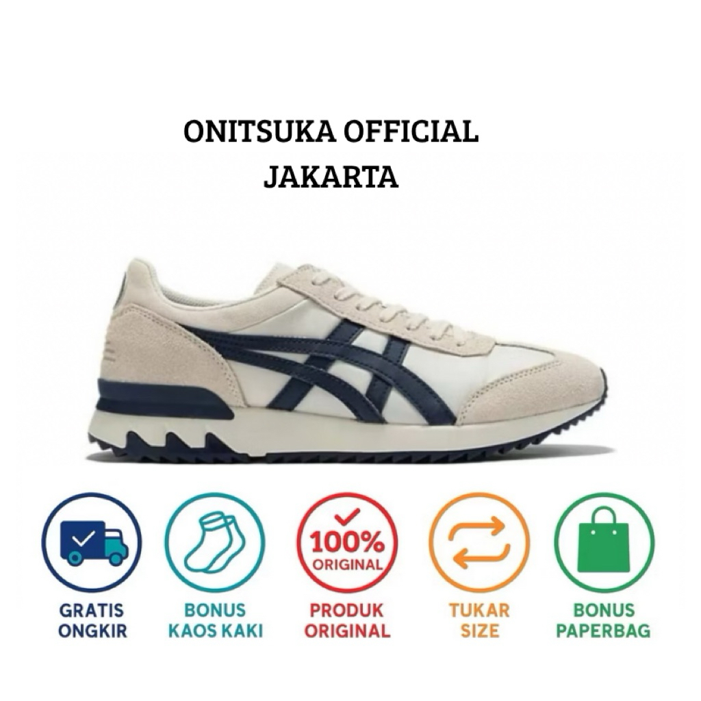 Onitsuka tiger mexico 66 ORIGINAL CALIFORNIA cream navy // free paperbag & kaos kaki