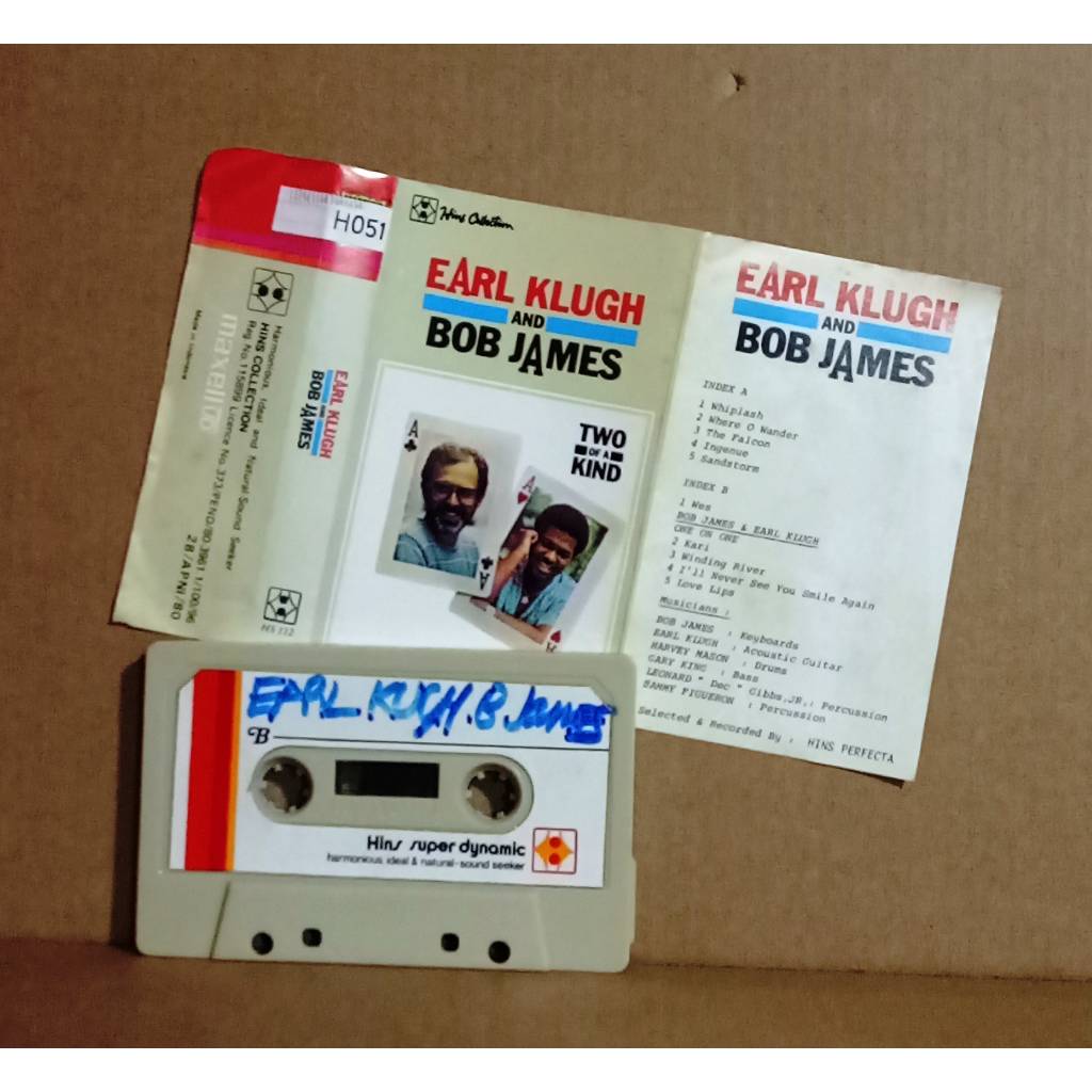 EARL KLUGH & BOB JAMES - TWO OF A KIND - Kaset