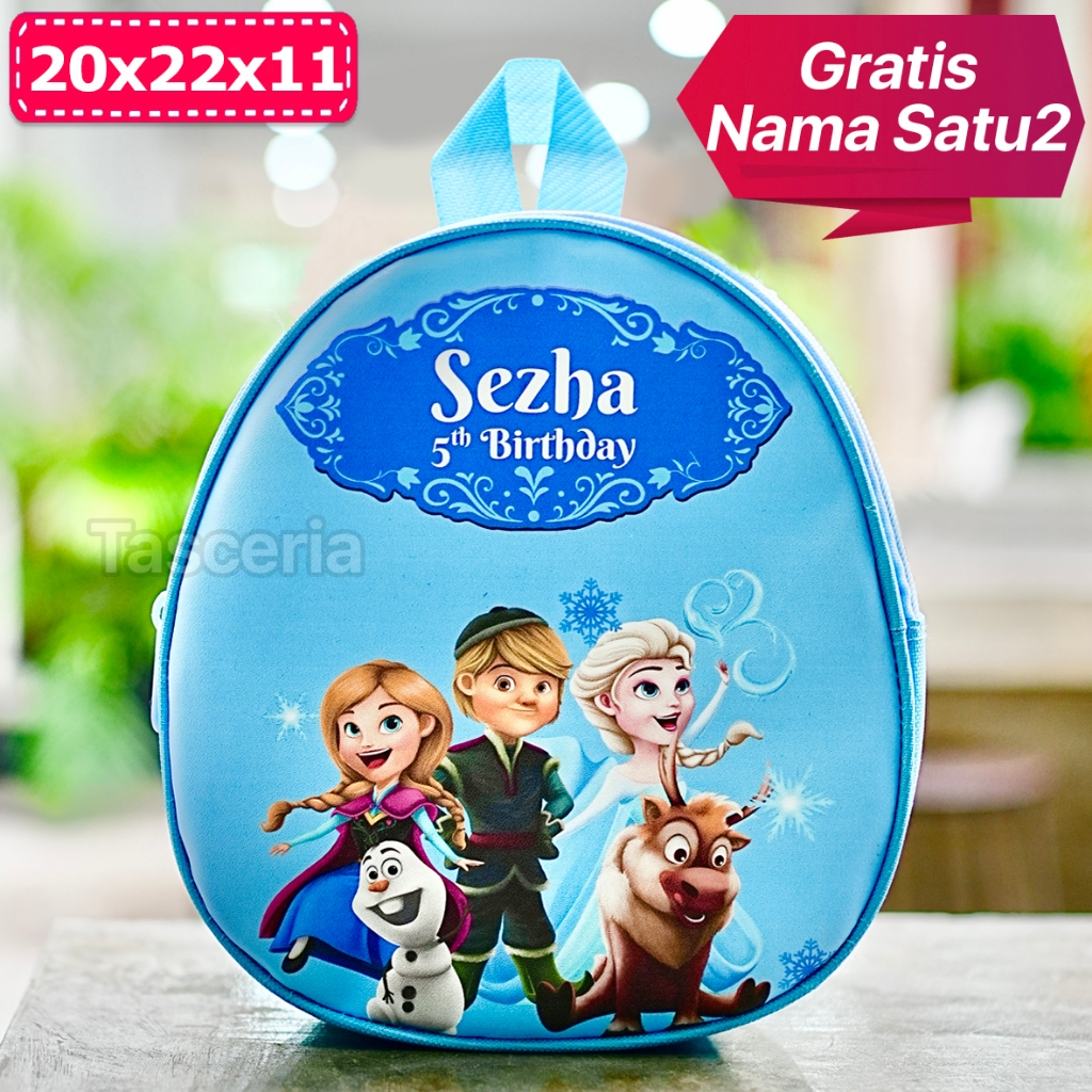 Tas Ransel Telur Souvenir Custom Anak Frozen
