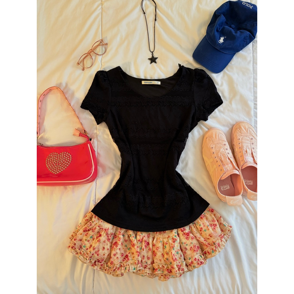 valley girl gothic lace top