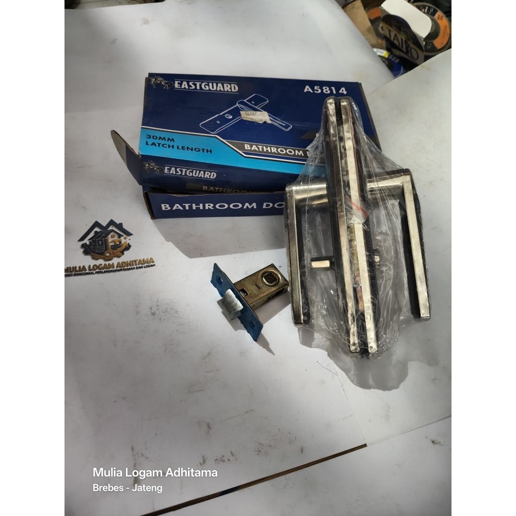 Handle pintu set / gagang pintu set Alumunium / doorlock Alumunium bathroom EASTGUARD 30mm