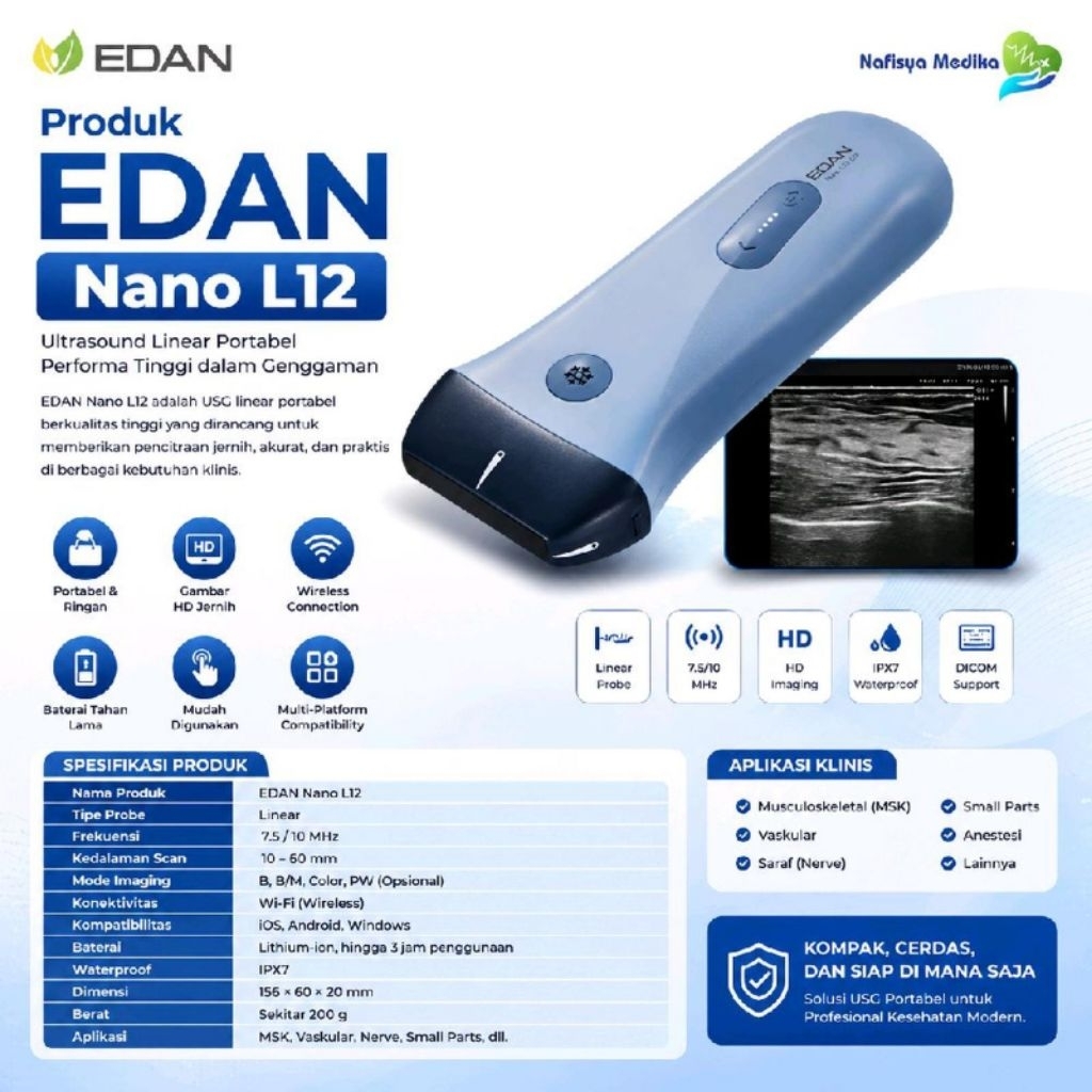 ULTRASOUND EDAN NANO USG WIRELESS / USG WIFI / USG POCKET / USG MINI / PROBE OBGYN / PROBE LINEAR/ C