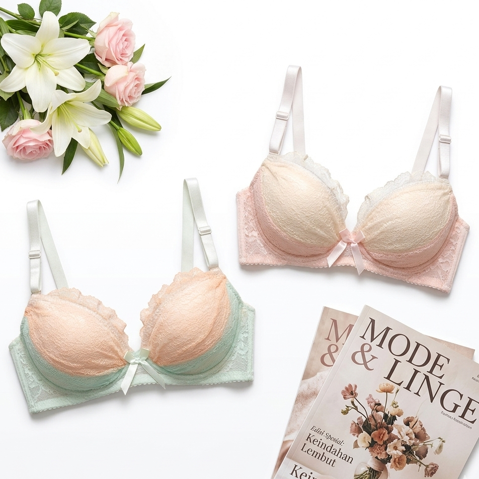 Bra Wanita BH Kawat Motif Bunga Lucu Premium Rien Paolo 7011tgc