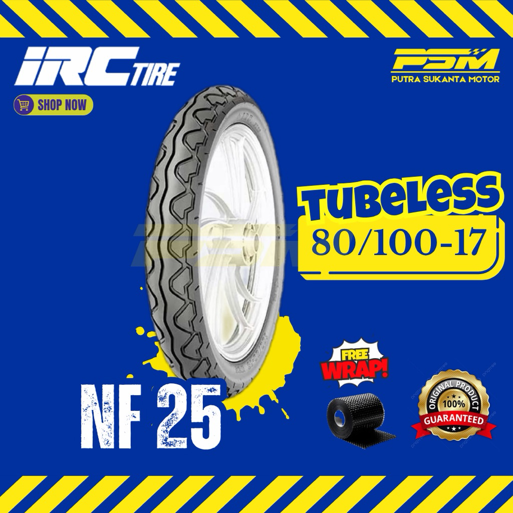 BAN DEPAN VERZA 80/100-17 IRC NF25 TUBELESS