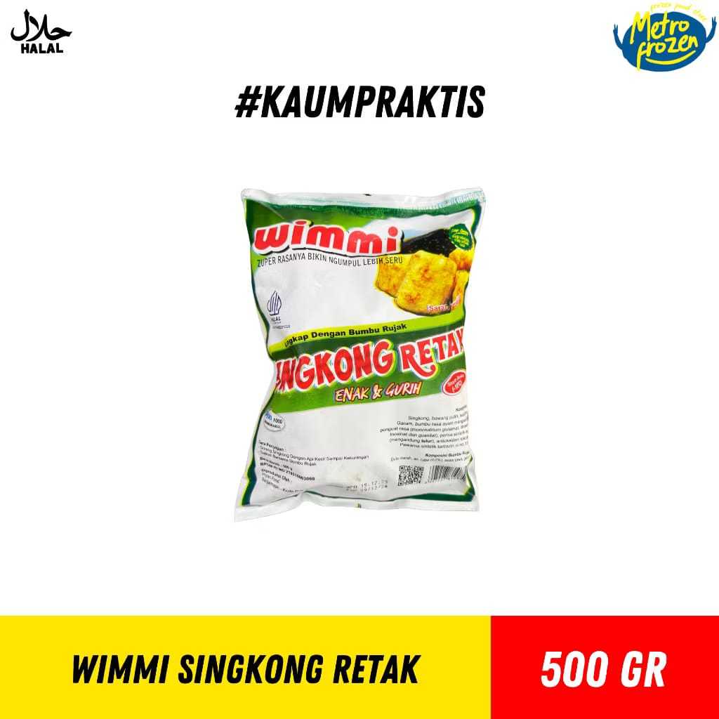 WIMMI Singkog Retak 500gr //singkong ubi frozen //free cocolan
