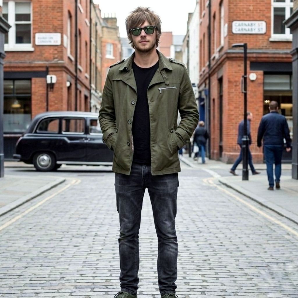 Blazer jacket military fashion LDTN