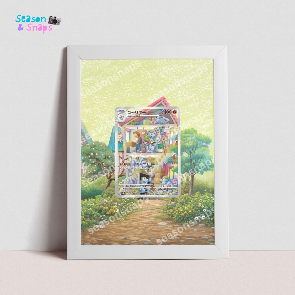 SEASONSNAPS Pokemon TCG Extended Art Frame - Machoke AR (151)