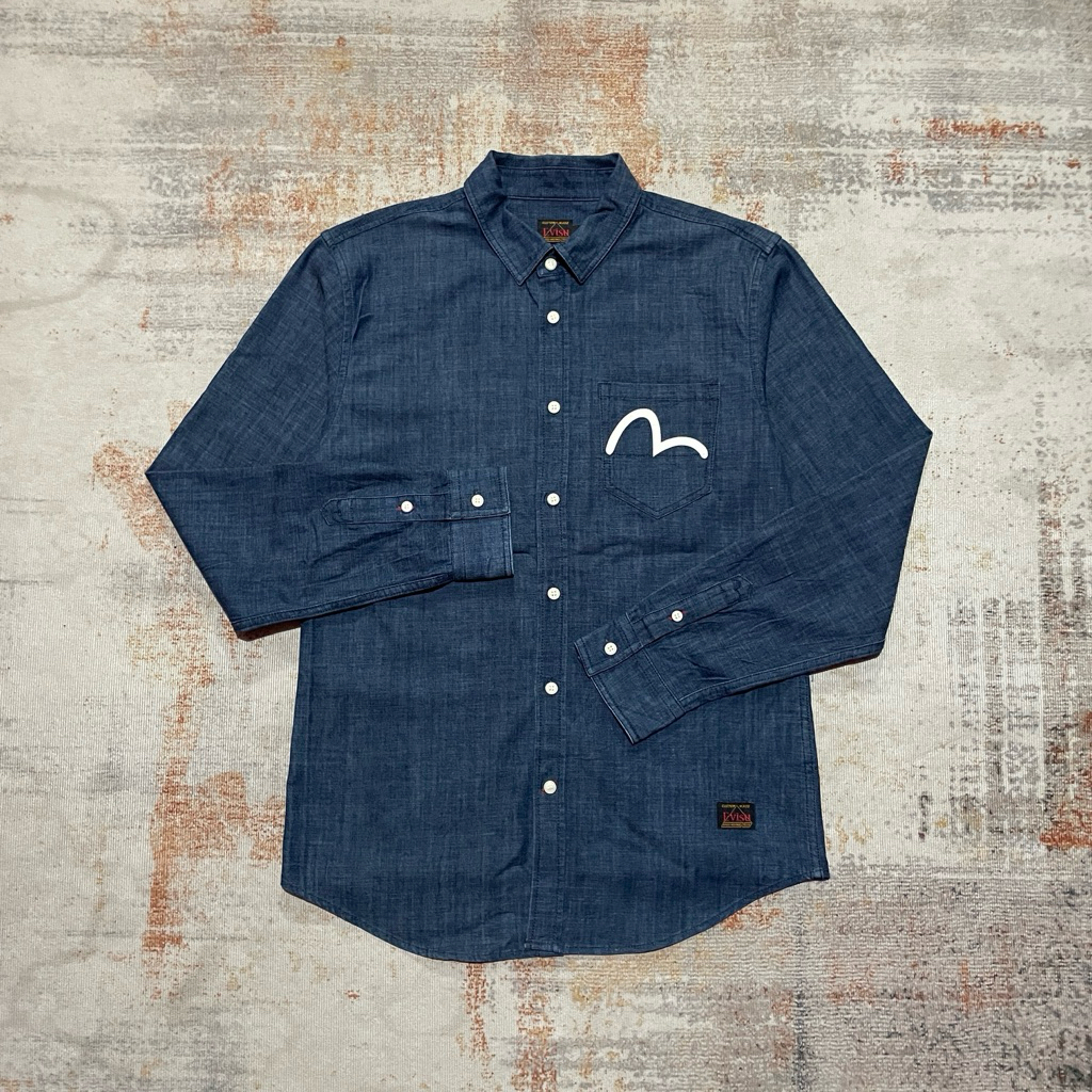 Kemeja Denim Evisu Shirt Japan
