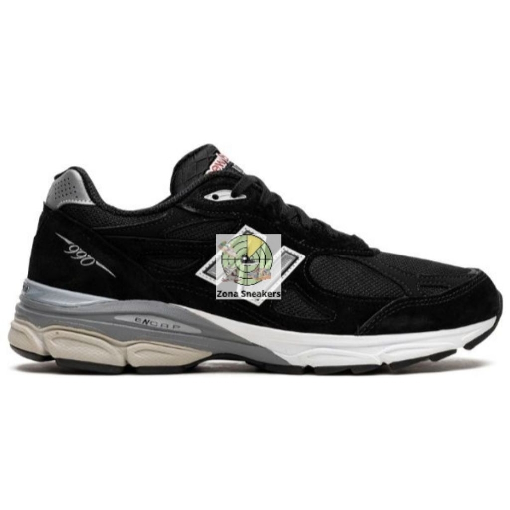 Sepatu 990V3 Made In Usa Black Grey White