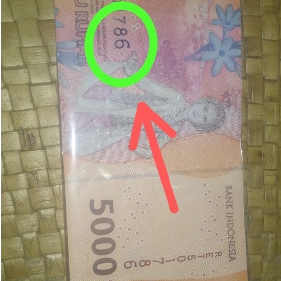 Uang Kertas no.seri akhir 786